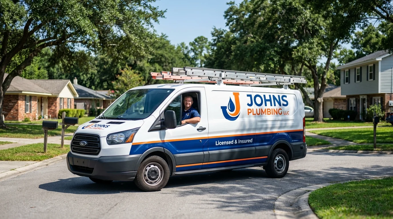 Johns Plumbing LLC service van in Missoula, MT