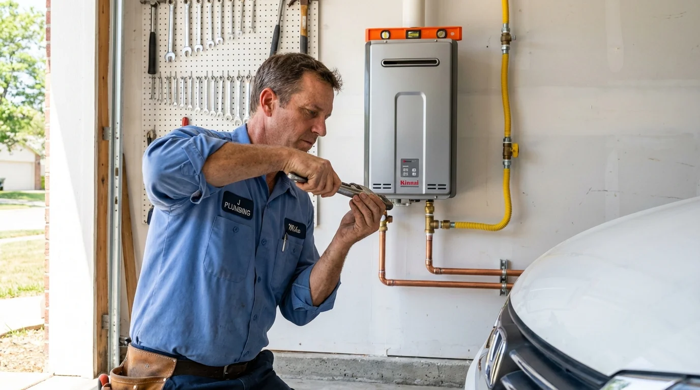 Tankless water heater installation by a Johns Plumbing LLC plumber in Missoula